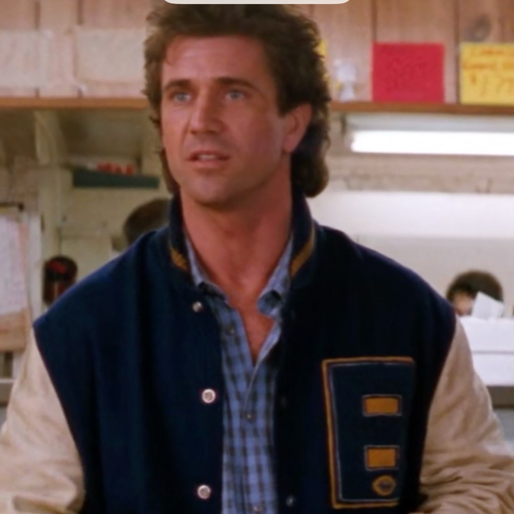 Kids Navy and Cream Varsity Jacket - Picture 3 of 5